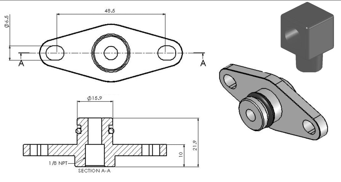 Turbosmart OEM Fuel Rail FPR Adaptor - 0