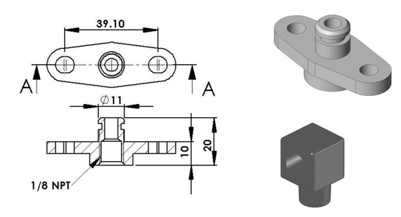 Turbosmart OEM Fuel Rail FPR Adaptor - MODE Auto Concepts