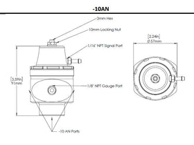 Turbosmart FPR10 Low Pressure Fuel Pressure Regulator AN-10 Black - MODE Auto Concepts