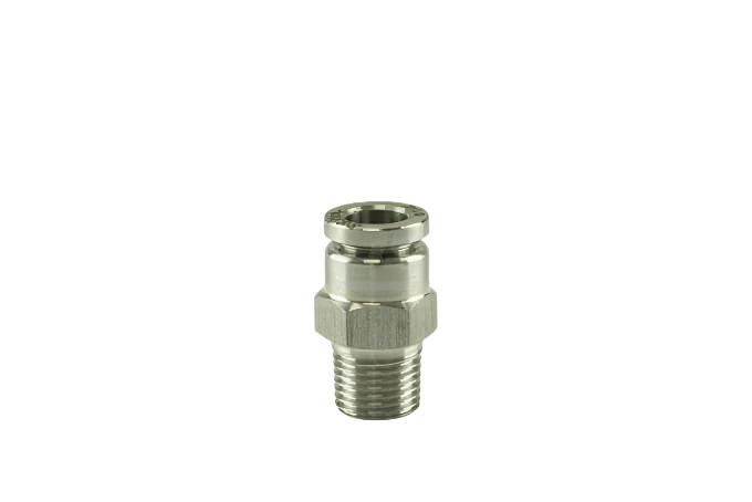 Turbosmart 1/8" NPT to 1/4" Nylon Straight Pushloc Stainless Steel Fitting