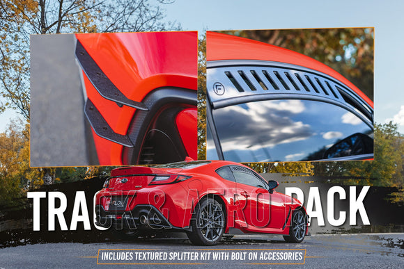 FLOW Designs  ZD8 BRZ Full Lip Splitter Set (TEXTURED BLACK) - MODE Auto Concepts