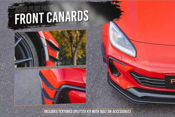 FLOW Designs  ZD8 BRZ Full Lip Splitter Set (TEXTURED BLACK) - MODE Auto Concepts