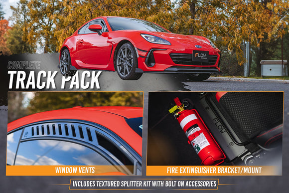 FLOW Designs  ZD8 BRZ Full Lip Splitter Set (TEXTURED BLACK) - MODE Auto Concepts