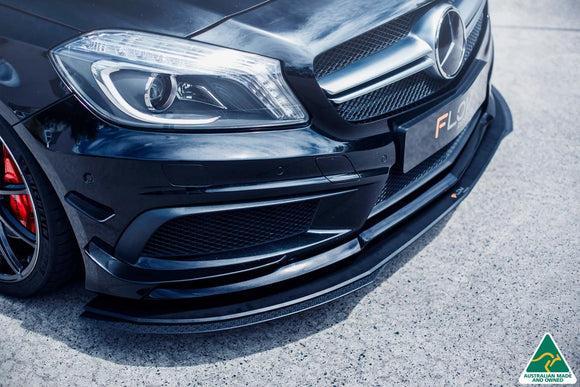 FLOW Designs  A45 AMG W176 (PFL) Front Lip Splitter Extensions (Pair) - MODE Auto Concepts
