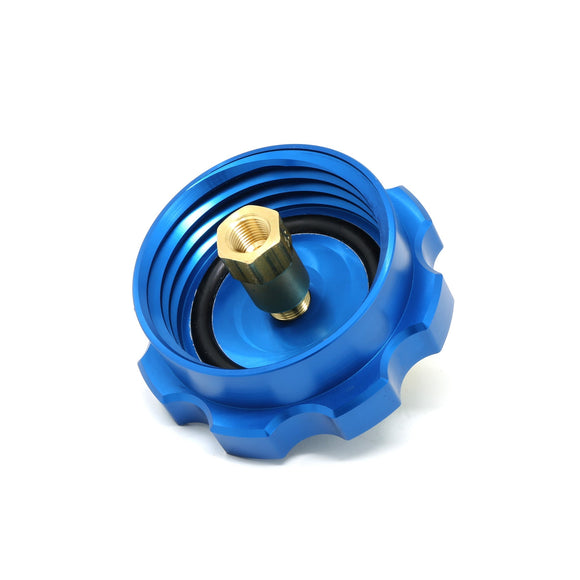 Burger 9874457870 image 4 of 7: BMS Billet Water/Methanol Injection (WMI) Tank Cap with Safety Check Valve