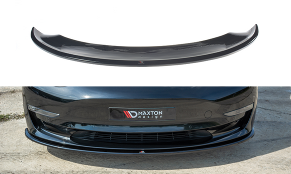 Maxton Design Front Splitter for V.1 Tesla Model 3 Front Lip