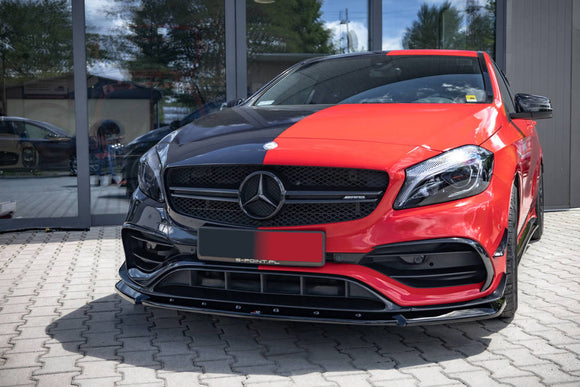 Maxton Design Front Splitter for V.1 Mercedes A45 W176 AMG AERO Facelift Front Lip