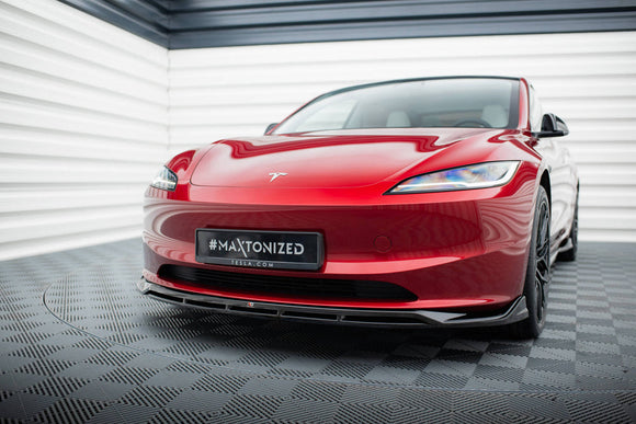 Maxton Design Front Splitter for V.1 Tesla Model 3 Project Highland (Facelift)
