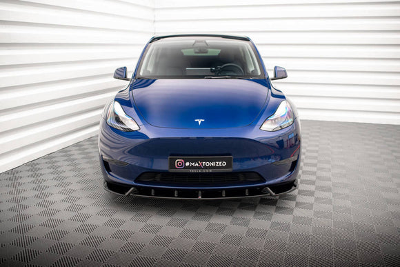 Maxton Design Front Splitter for V.1 Tesla Model Y Front Lip