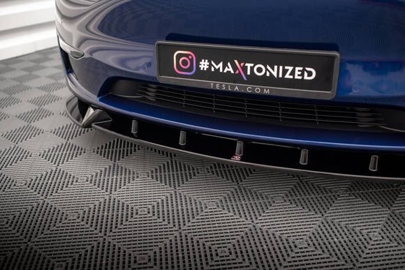 Maxton Design Front Splitter for V.1 Tesla Model Y Front Lip