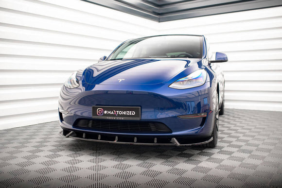 Maxton Design Front Splitter for V.1 Tesla Model Y Front Lip