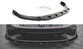 Maxton Design Front Splitter for V.2 with Flaps VW Golf Mk8 R Front Lip