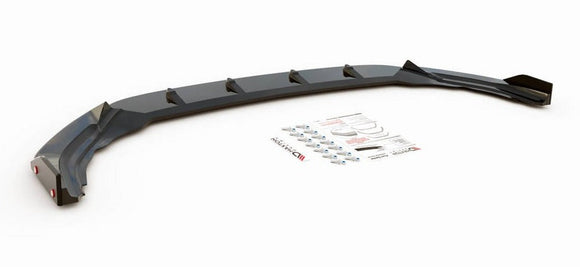 Maxton Design Front Splitter for V.2 with Flaps VW Golf Mk8 R Front Lip