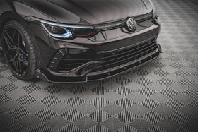 Maxton Design Front Splitter for V.2 with Flaps VW Golf Mk8 R Front Lip
