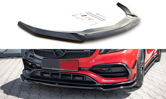 Maxton Design Front Splitter for V.2 Mercedes A45 W176 AMG AERO Facelift Front Lip