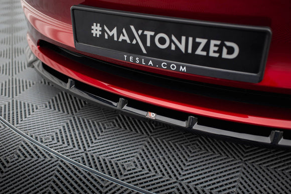 Maxton Design Front Splitter for V.2 Tesla Model 3 Project Highland (Facelift)