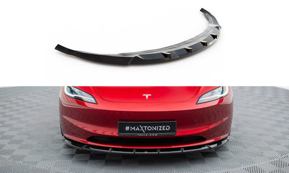 Maxton Design Front Splitter for V.2 Tesla Model 3 Project Highland (Facelift)