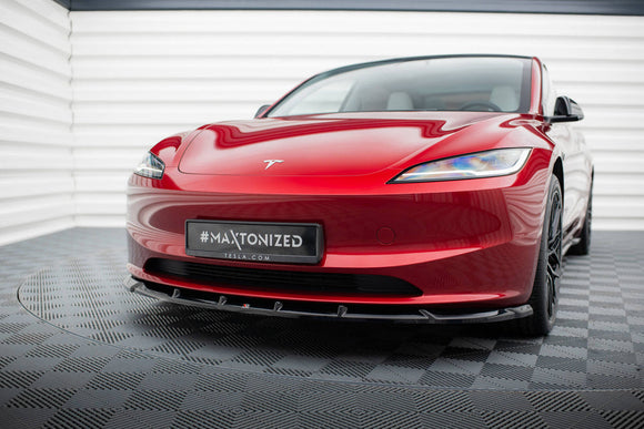 Maxton Design Front Splitter for V.2 Tesla Model 3 Project Highland (Facelift)