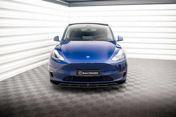 Maxton Design Front Splitter for V.2 Tesla Model Y Front Lip