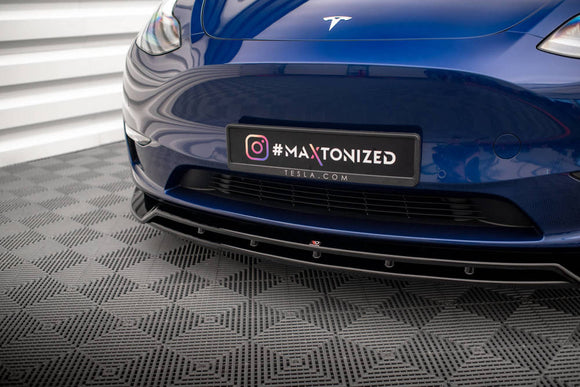 Maxton Design Front Splitter for V.2 Tesla Model Y Front Lip
