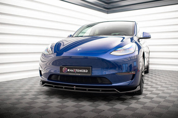 Maxton Design Front Splitter for V.2 Tesla Model Y Front Lip