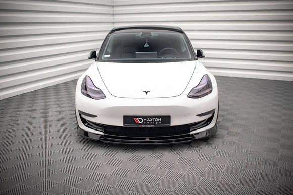 Maxton Design Front Splitter for V.3 Tesla Model 3 Front Lip
