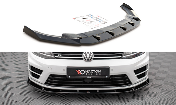 Maxton Design Front Splitter for VW Golf Mk7 R Ver4 (Prefacelift) Front Lip
