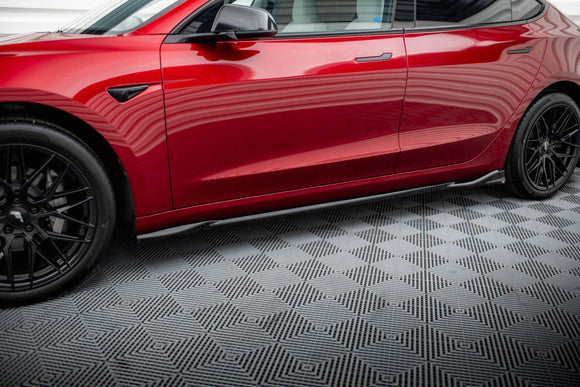 Maxton Design Side Skirts Diffusers V.1 Tesla Model 3 Mk1 / Mk1 Facelift