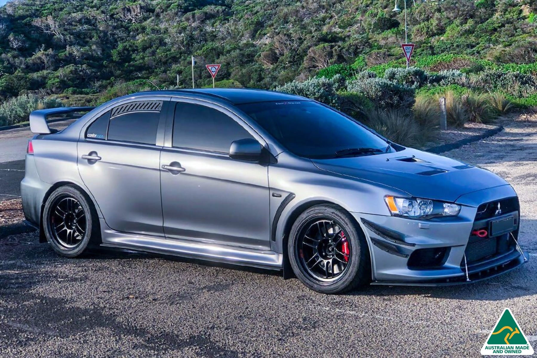 FLOW Designs Window Vents for Mitsubishi Lancer Evolution X/Ralliart CJ