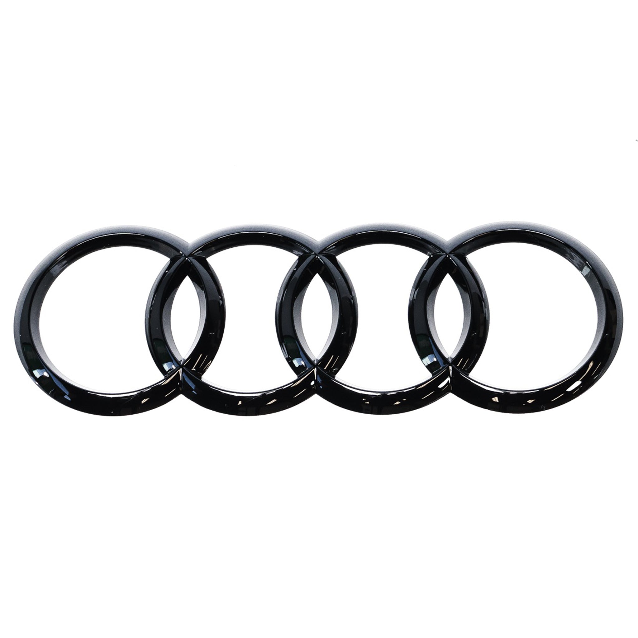 Exon Audi Style Rings Gloss Black Front Grille Badge Emblem for Audi A3 S3 RS3 8V A4 S4 RS4 B8 A5 A5 RS5 B8