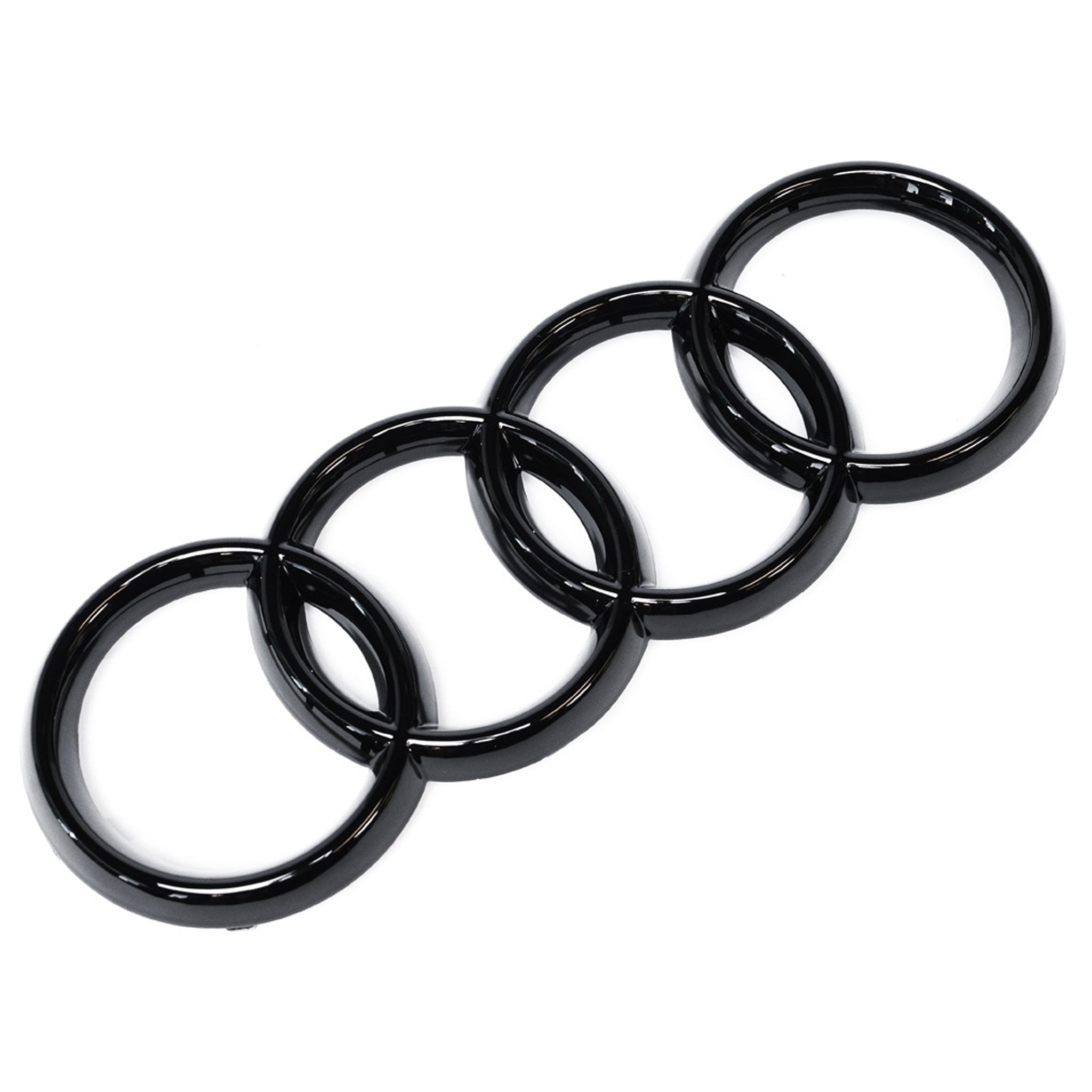 Exon Audi Style Rings Gloss Black Front Grille Badge Emblem for Audi A3 S3 RS3 8V A4 S4 RS4 B8 A5 A5 RS5 B8 - 0