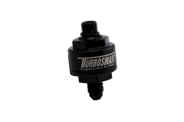 Turbosmart  Billet Turbo Oil Feed Filter 44um -4AN to -4AN ORB - Black