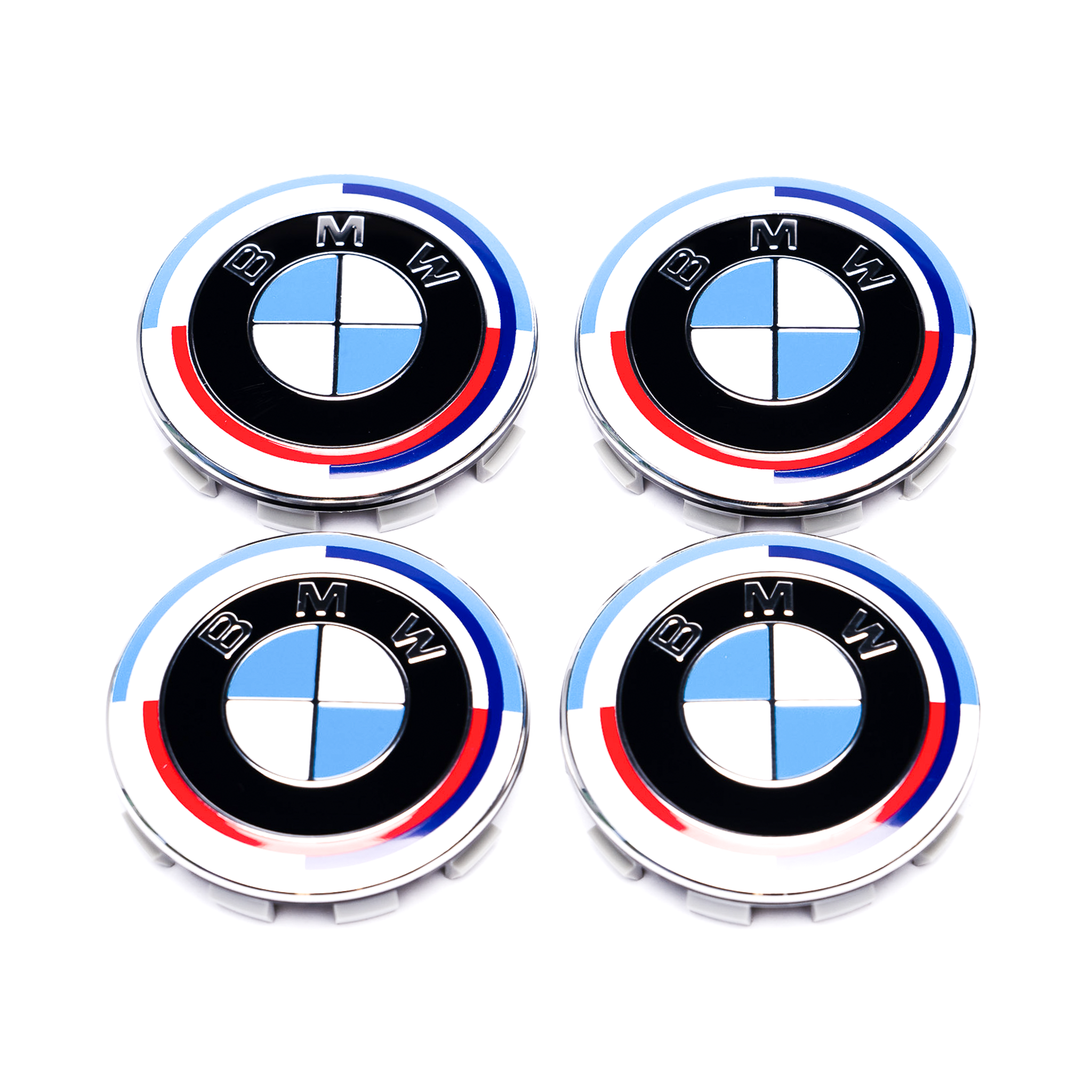 Exon BMW 50th Anniversary Style Wheel Center Cap 68mm for BMW 1 2 3 4 5 6 7 8-Series 1M M2 M3 M4 X5M X6M Z3 Z4 Z8