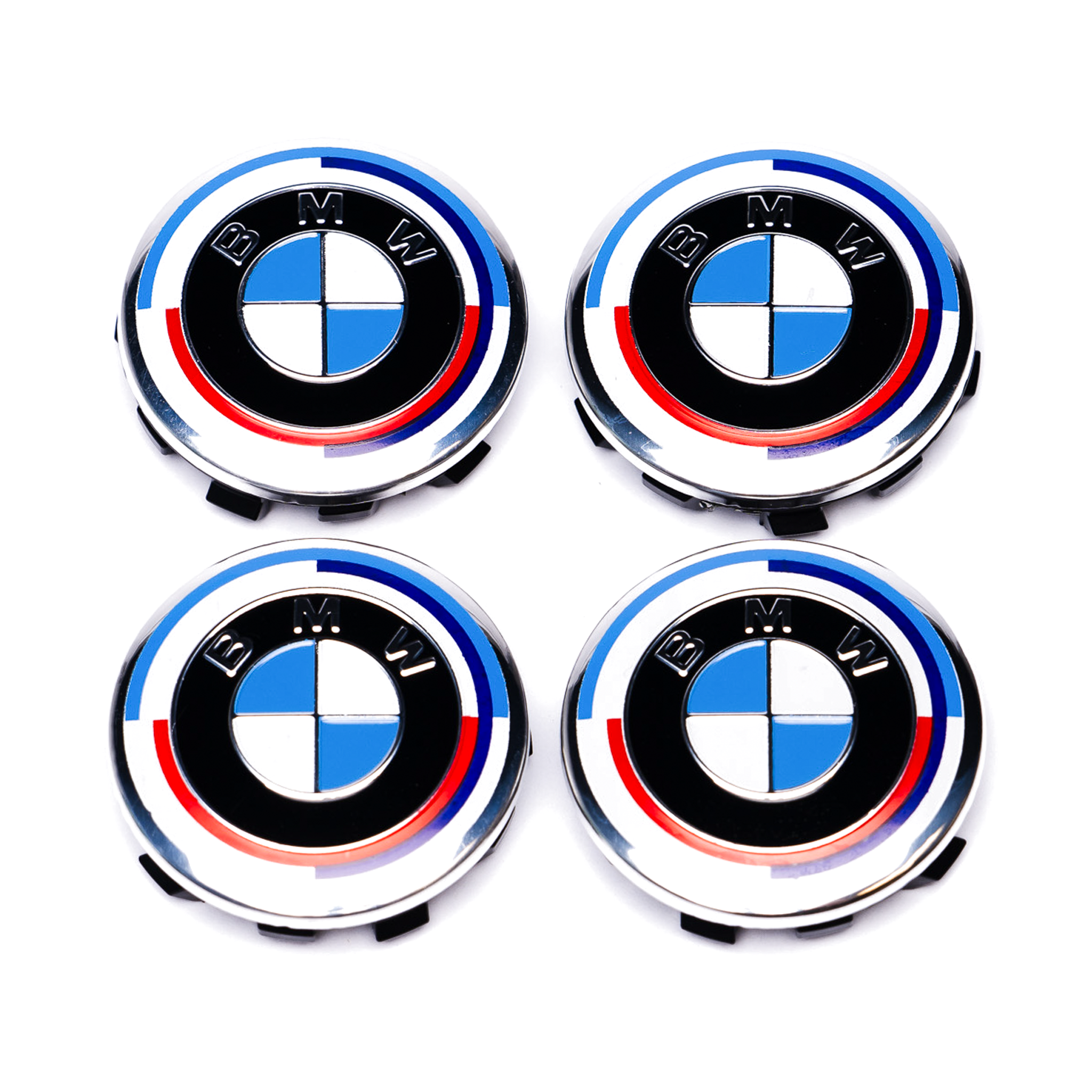 Tapa central de rueda Exon BMW Style Stealth negra/blanca para BMW 1 2 3 5 7 8 X1 X2 X3 X4 X5 X6 X7