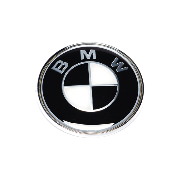 Emblex BMW Style Stealth Black / White Trunk Badge Emblem 74mm for BMW 1 2 3 4 5 6 7 8-Series 1M M2 M3 M4 M5 M6 M8 - MODE Auto Concepts