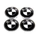 Emblex BMW Style Stealth Black / White Wheel Center Cap 68mm for BMW 1 2 3 4 5 6 7 8-Series 1M M2 M3 M4 X5M X6M Z3 Z4 Z8 - MODE Auto Concepts