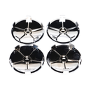 Emblex BMW Style Stealth Black / White Wheel Center Cap 68mm for BMW 1 2 3 4 5 6 7 8-Series 1M M2 M3 M4 X5M X6M Z3 Z4 Z8 - MODE Auto Concepts