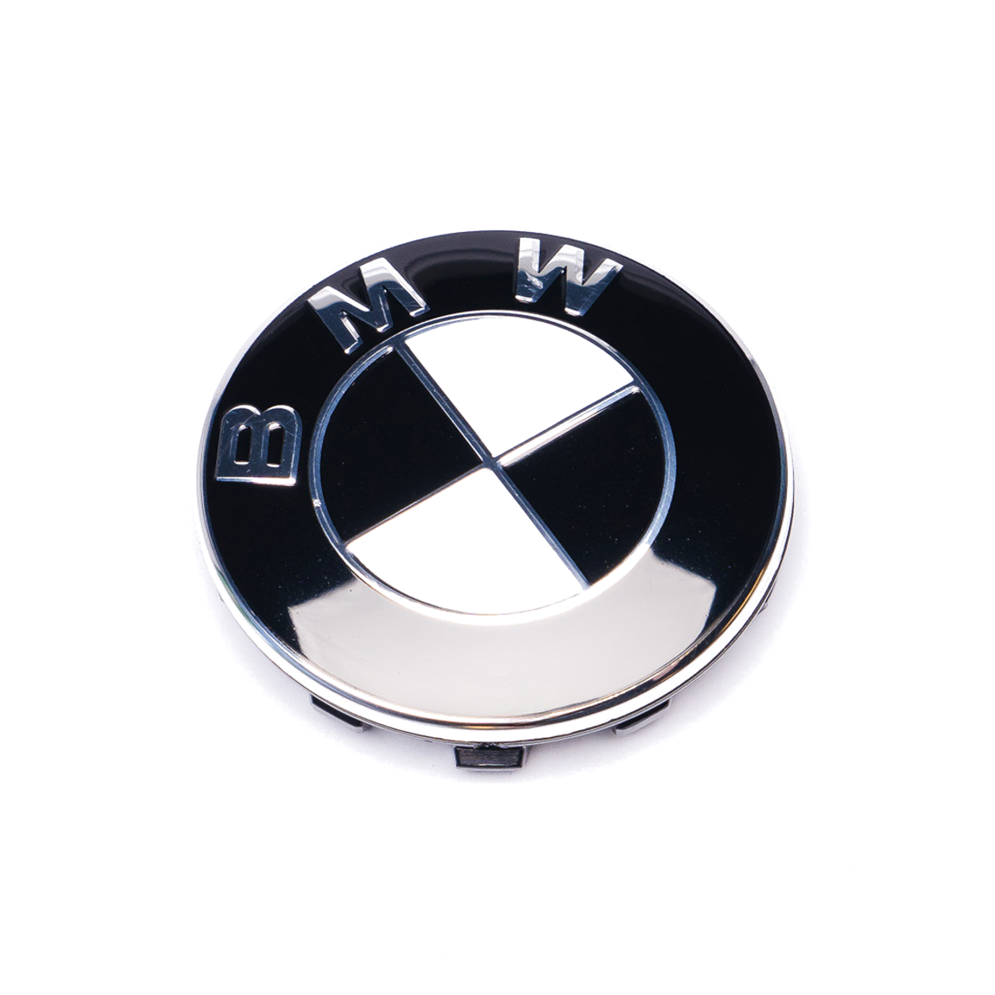 Exon BMW Style Stealth Black / White Wheel Center Cap 56mm for BMW 1 2 3 5 7 8 X1 X2 X3 X4 X5 X6 X7