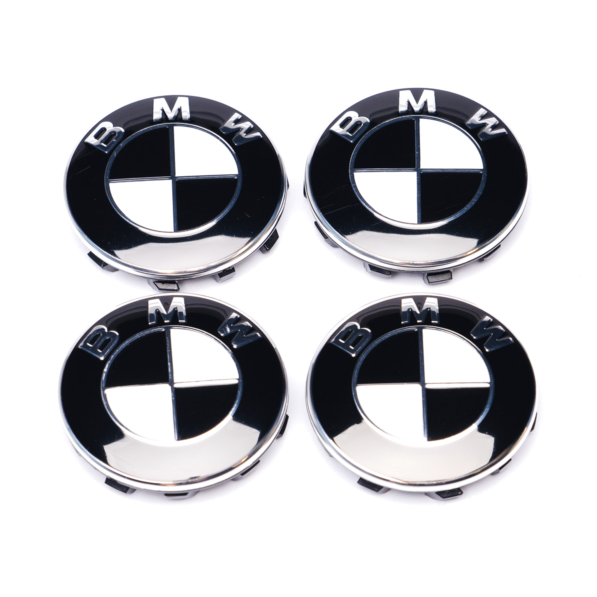 Tapa central de rueda Exon BMW Style Stealth negra/blanca para BMW 1 2 3 5 7 8 X1 X2 X3 X4 X5 X6 X7