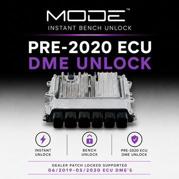MODE Pre-2020 Bench Unlock Service for BMW DME S55 S58 N20 N26 N55 B46 B48 B58 F & G Series (Dealer Patch Locked or 06/2019-05/2020)