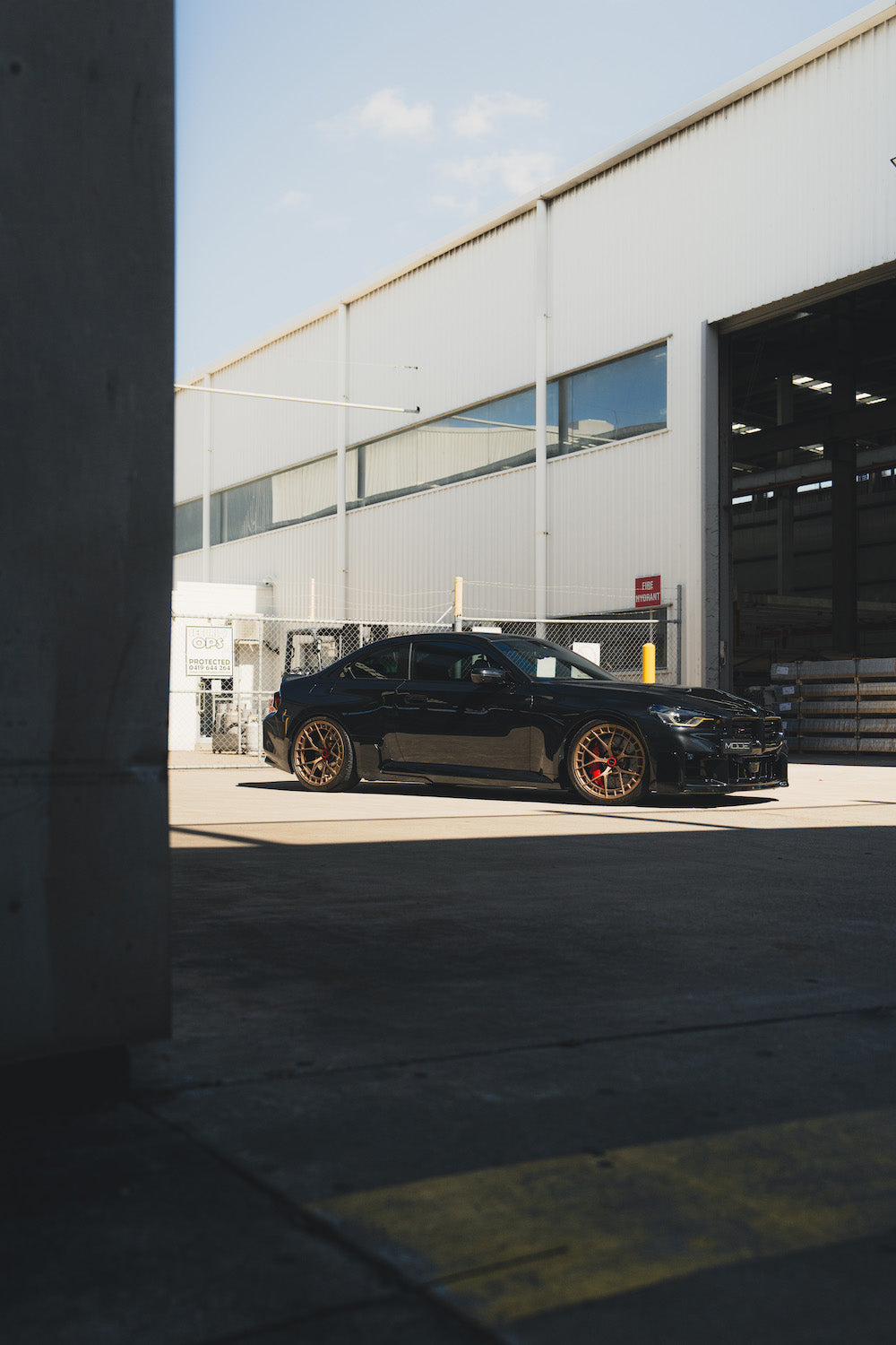 Exon Gloss Black M Performance Style Front Splitter set (3-Pieces) for BMW M2 G87 - MODE Auto Concepts