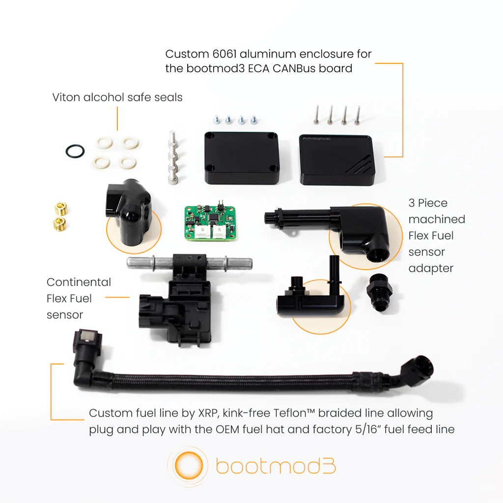 Bootmod3 bm3 Flex Fuel Kit pour B48 G-Series Gen 2 BMW 230i G42 330i G20 440i G22 530i G30 X3 30i G01 X4 30i G02 - Analyseur de contenu d'éthanol activé CANBUS (ECA) 