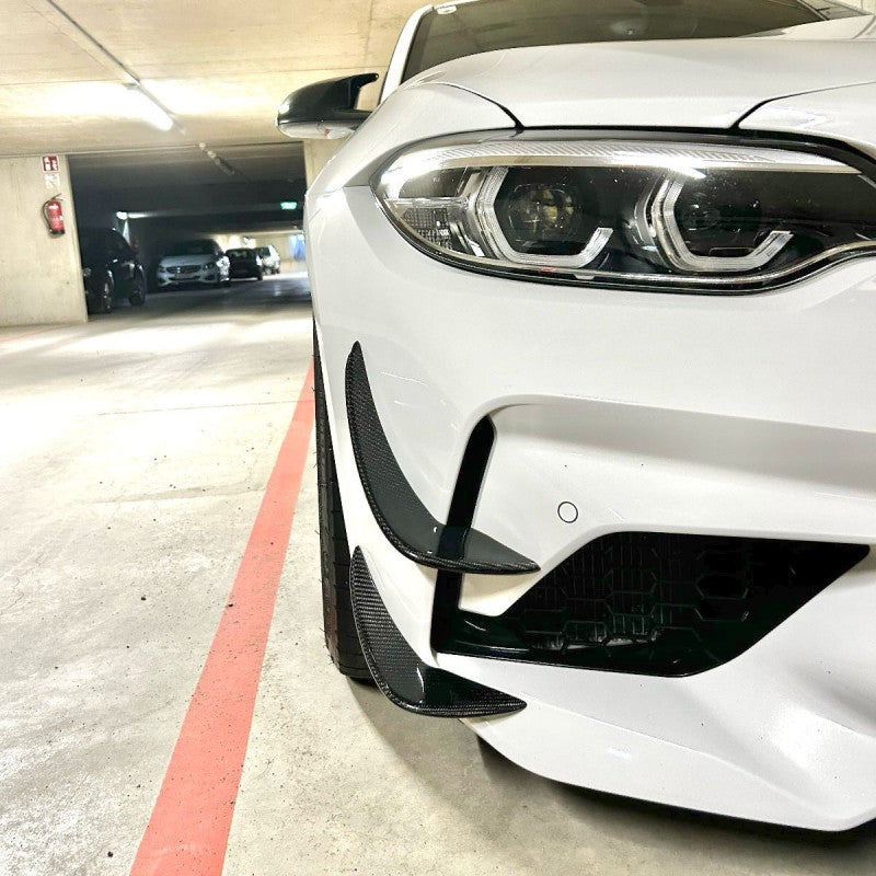 Carbon Pre-Preg Front Bumper Canards for BMW M2 Competition F87 (2019-2021)
