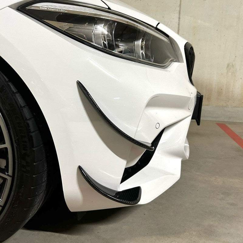 Carbon Pre-Preg Front Bumper Canards for BMW M2 Competition F87 (2019-2021) - 0