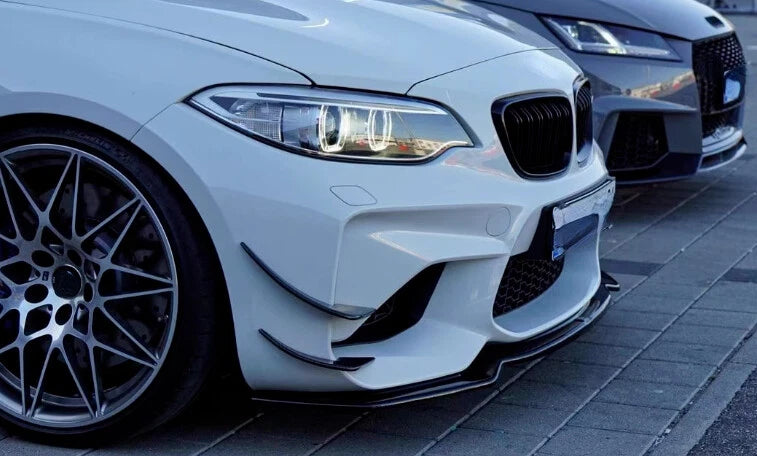 Carbon Pre-Preg Front Bumper Canards for BMW M2 F87 (2016-2018)