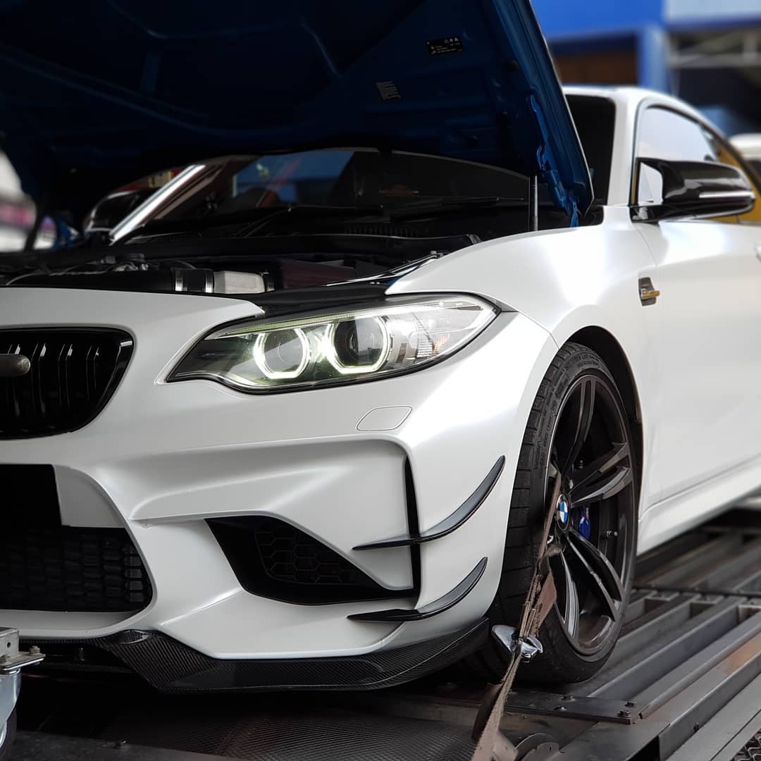 Carbon Pre-Preg Front Bumper Canards for BMW M2 F87 (2016-2018)