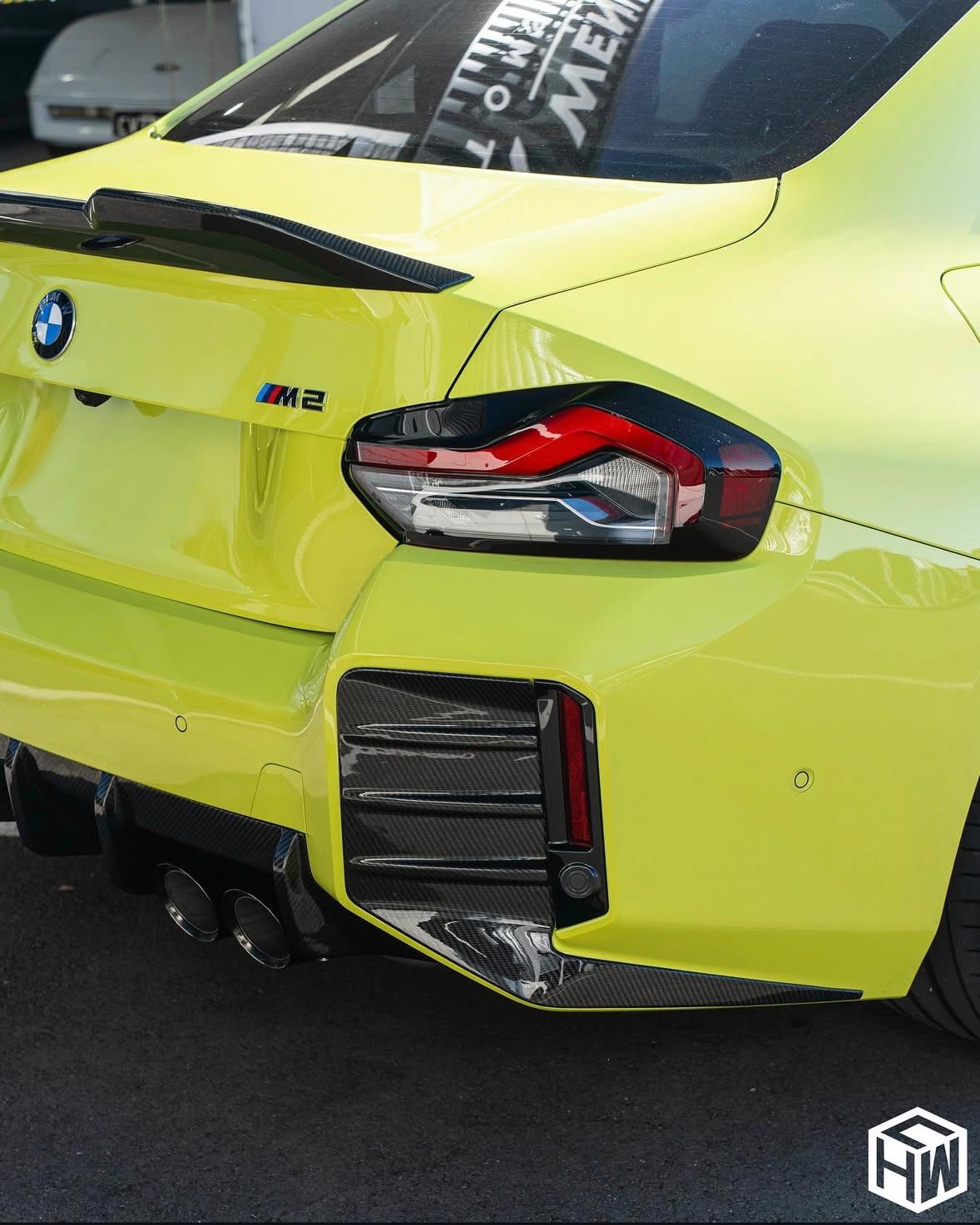 Carbon Pre-Preg M Performance Style Rear Bumper Trims for BMW M2 G87 - 0