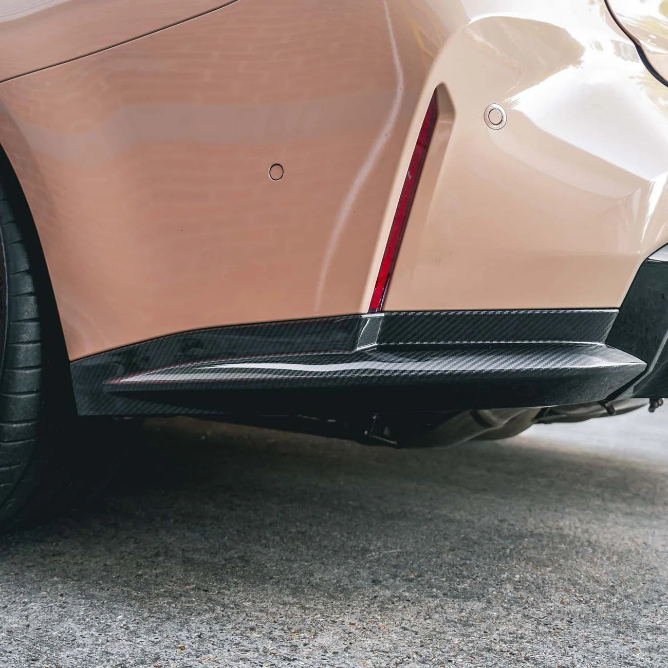 Carbon Pre-Preg Rear Side Splitter for BMW M4 G82 G83 - 0