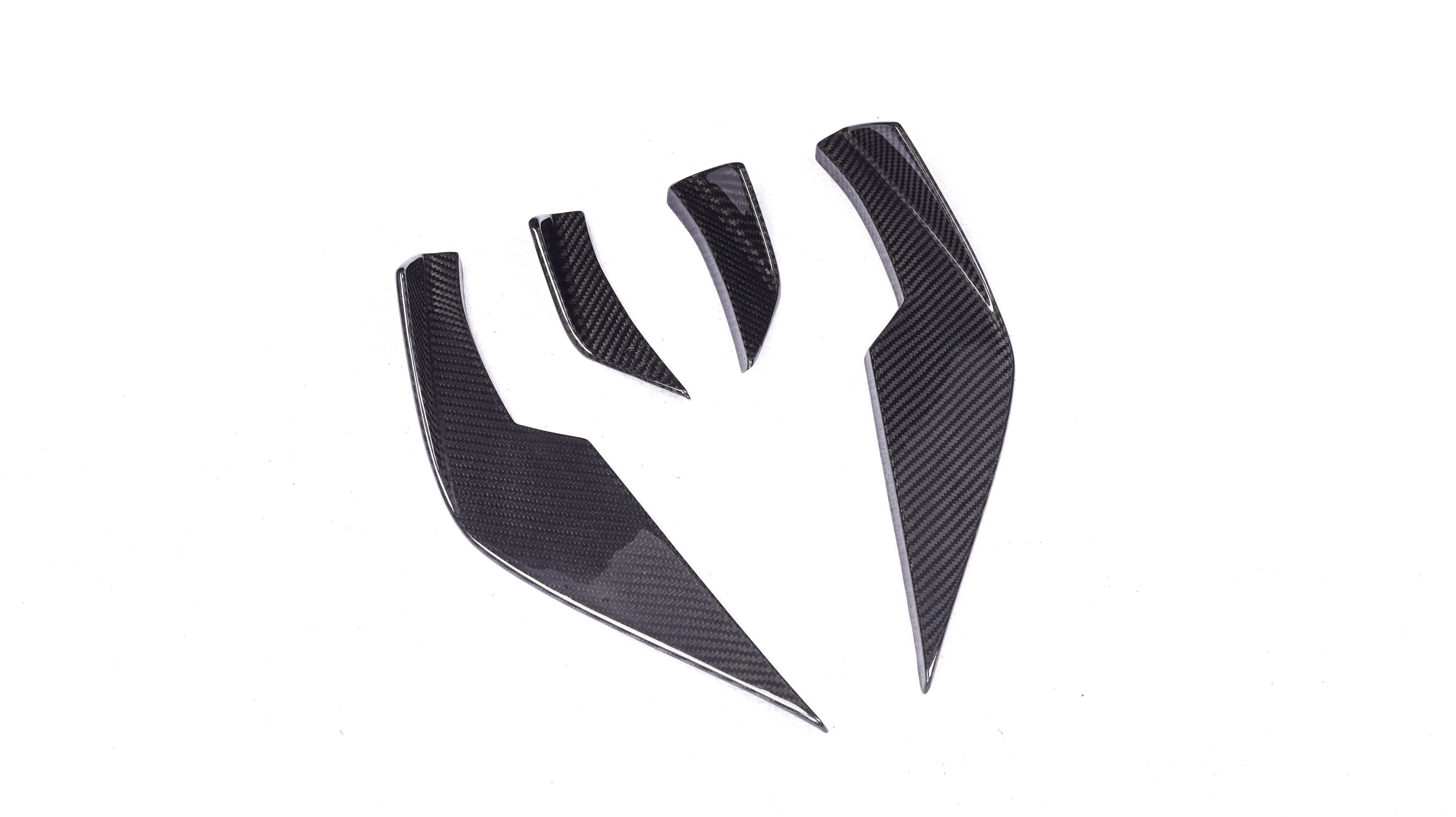 Carbon Pre-Preg V Style Front Bumper Canards for BMW M3 G80 G81 M4 G82 G83