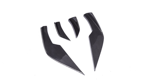 Carbon Pre-Preg V Style Front Bumper Canards for BMW M3 G80 G81 M4 G82 G83 - MODE Auto Concepts